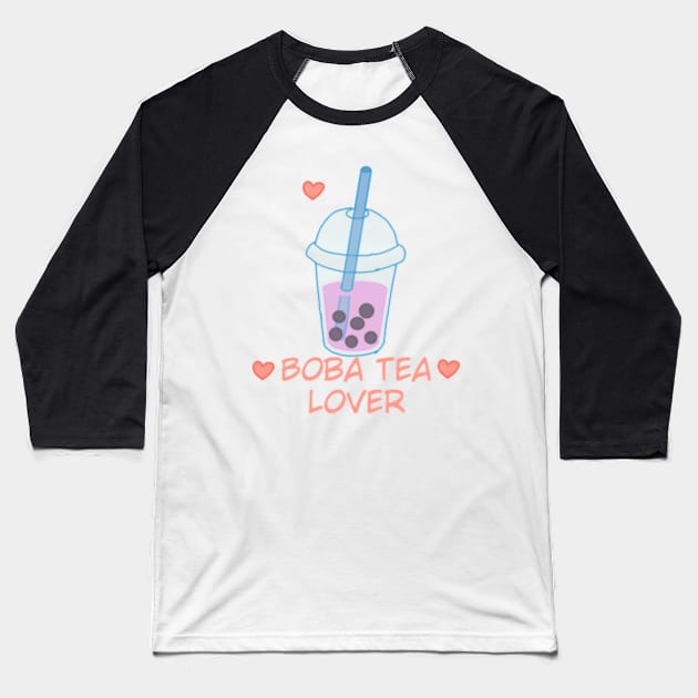 Boba Tea Lover Baseball T-Shirt by BWolfDraws